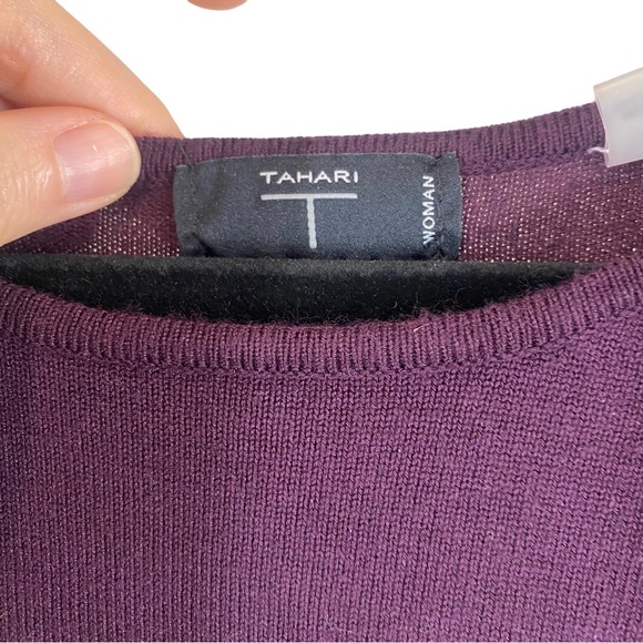 T. Tahari Woman Eggplant Pullover Sweater - Picture 9 of 13